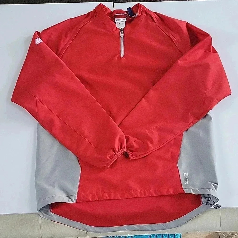 Majestic Windbreaker‎ Cool Base Quarter Zip Removable Sleeves Mens Sz Small